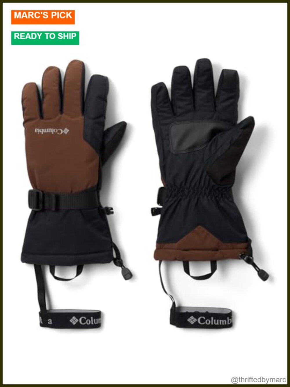 Men's Cold Weather Gloves Waterproof Touchscreen Nose Wipe